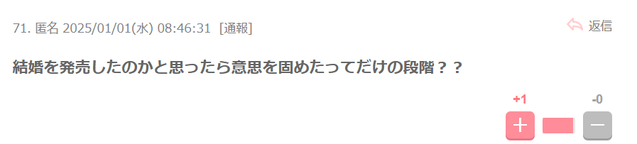 意思を固めただけという声